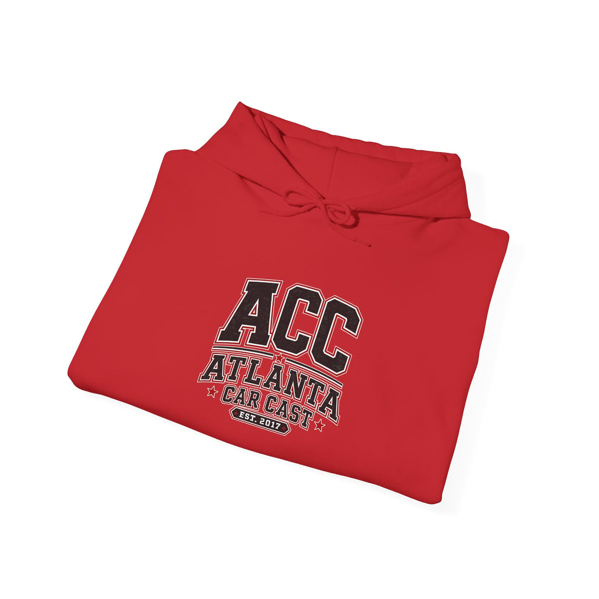 Atlanta Car Cast ACC Logo Unisex Hoodie – 50/50 Cotton-Poly College Style Sweatshirt, White