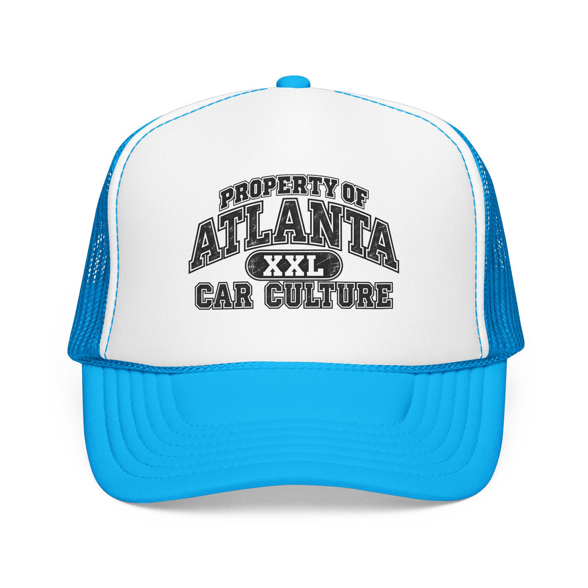 Atlanta Car Culture Trucker Hat — "Property of Atlanta XXL" Foam Mesh Cap