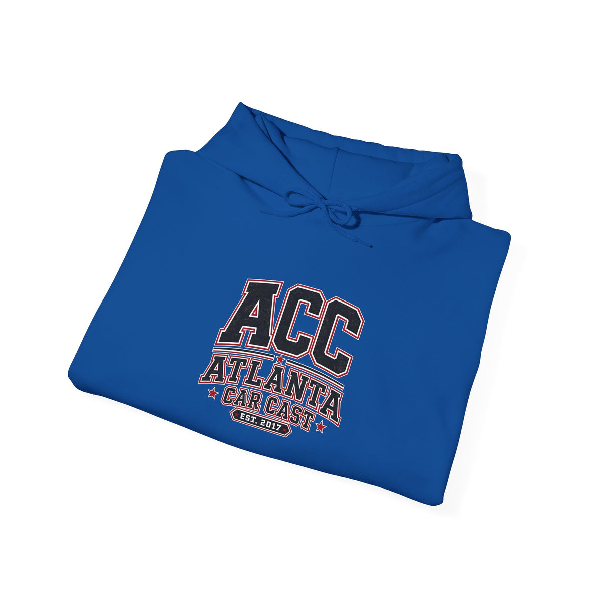 Atlanta Car Cast ACC Logo Unisex Hoodie – 50/50 Cotton-Poly College Style Sweatshirt, White