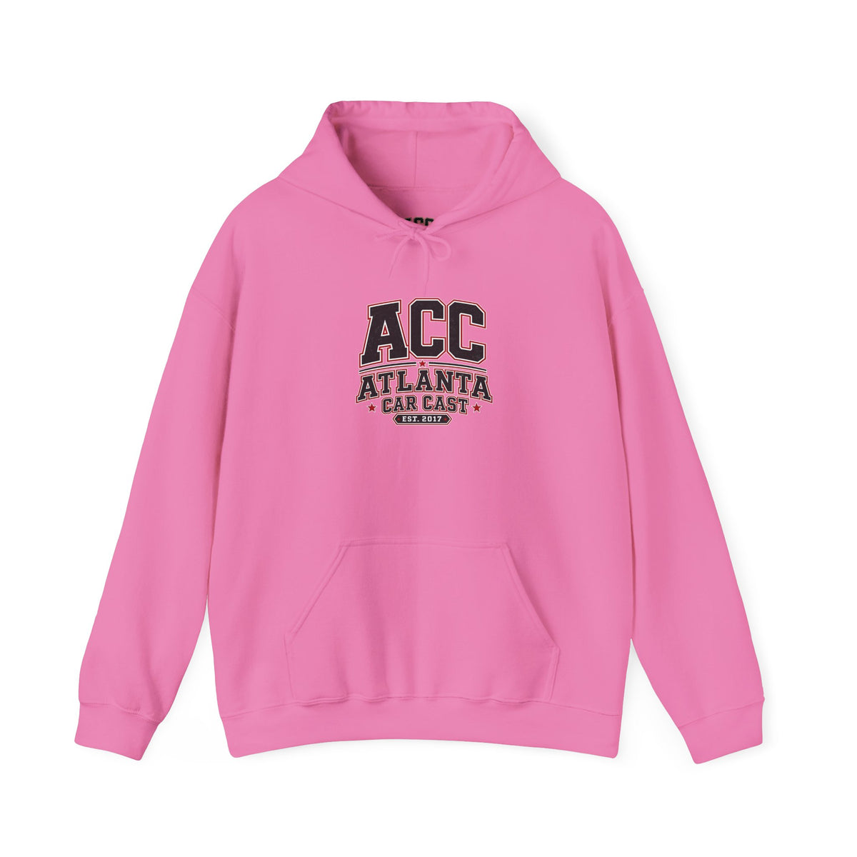 Atlanta Car Cast ACC Logo Unisex Hoodie – 50/50 Cotton-Poly College Style Sweatshirt, White
