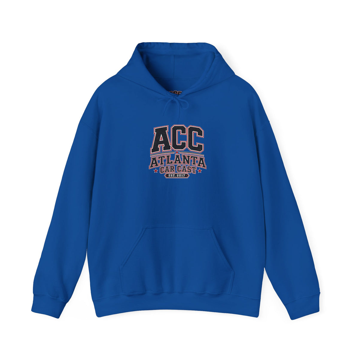 Atlanta Car Cast ACC Logo Unisex Hoodie – 50/50 Cotton-Poly College Style Sweatshirt, White
