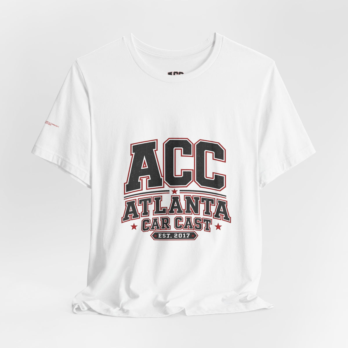 Atlanta Car Cast ACC Logo Unisex T-Shirt – Vintage Collegiate Graphic Tee, 100% Cotton, White