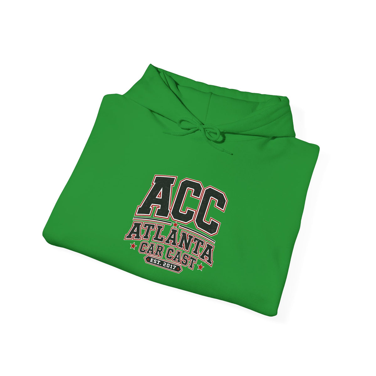 Atlanta Car Cast ACC Logo Unisex Hoodie – 50/50 Cotton-Poly College Style Sweatshirt, White