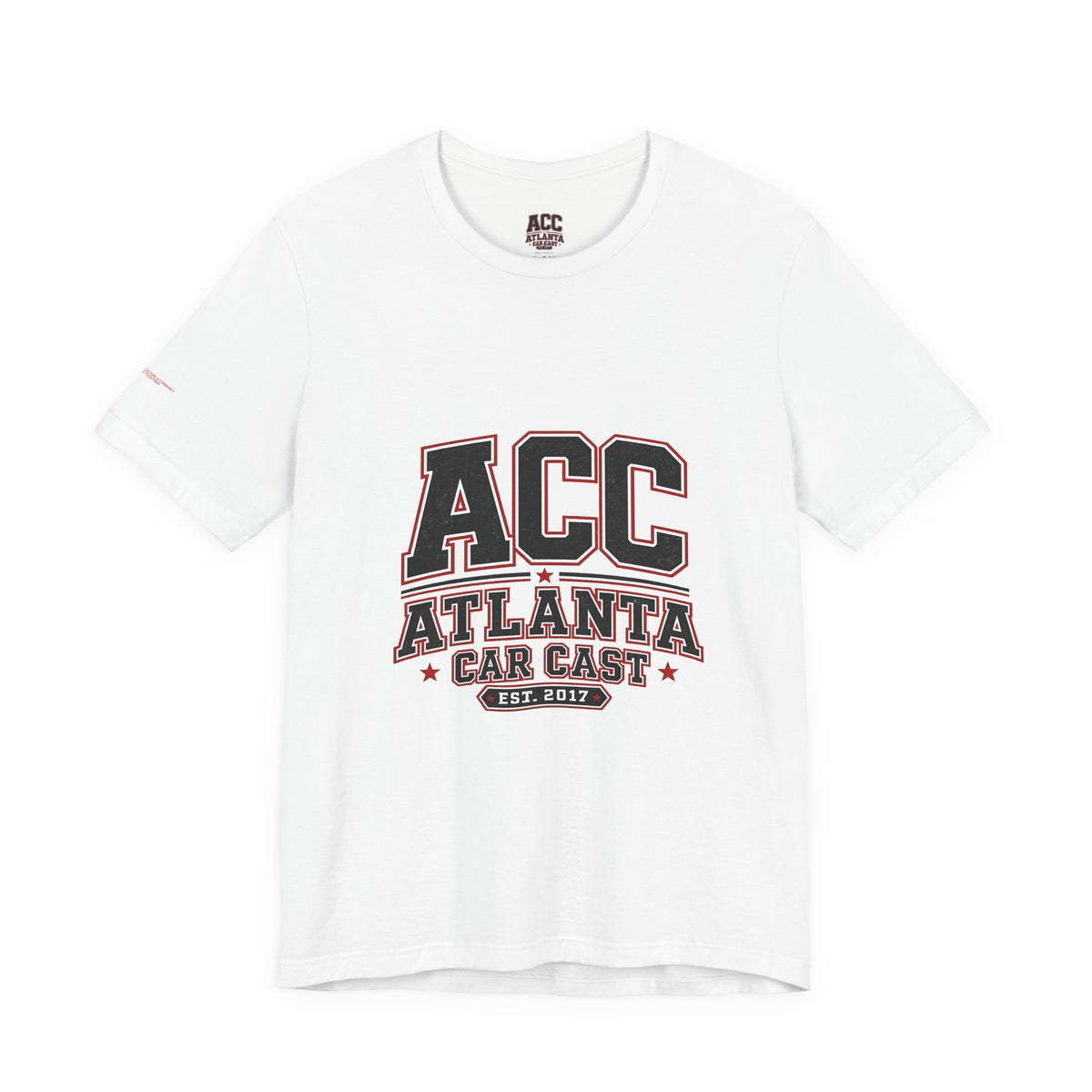 Atlanta Car Cast ACC Logo Unisex T-Shirt – Vintage Collegiate Graphic Tee, 100% Cotton, White