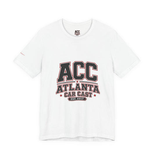 Atlanta Car Cast ACC Logo Unisex T-Shirt – Vintage Collegiate Graphic Tee, 100% Cotton, White