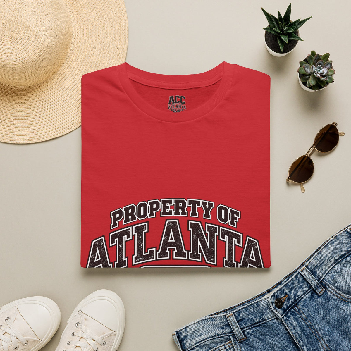 Property of Atlanta Car Culture T-Shirt — Retro Collegiate City Tee