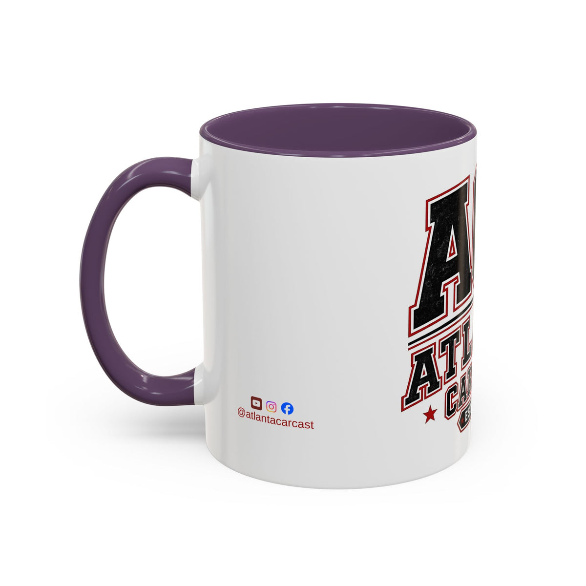Atlanta Car Cast Accent Coffee Mug – Two-Tone Ceramic, 11oz & 15oz, Multiple Colors