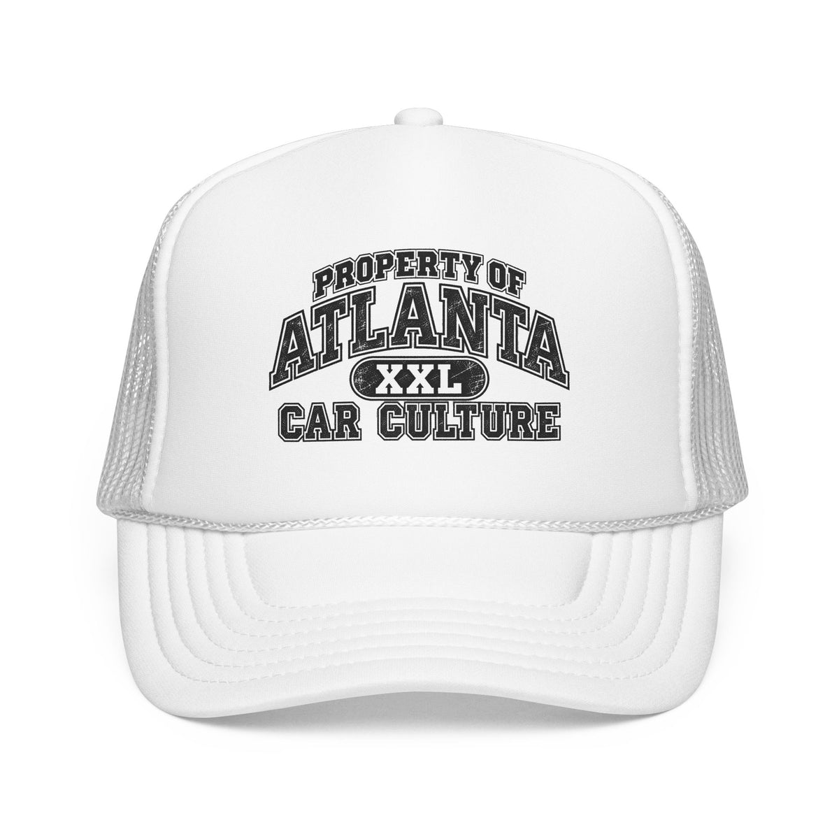 Atlanta Car Culture Trucker Hat — "Property of Atlanta XXL" Foam Mesh Cap