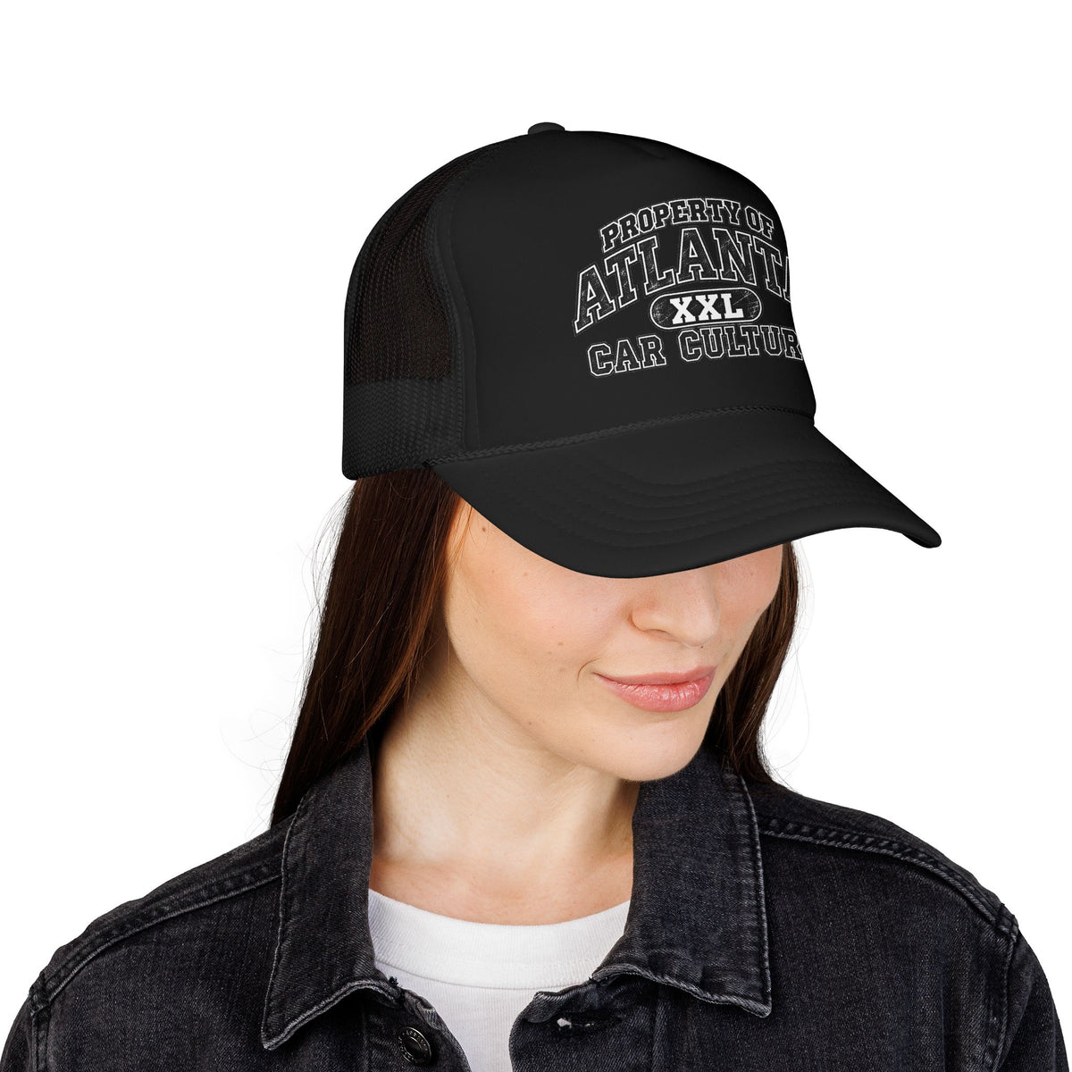 Atlanta Car Culture Trucker Hat — "Property of Atlanta XXL" Foam Mesh Cap