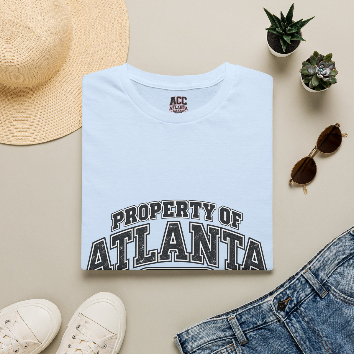 Property of Atlanta Car Culture T-Shirt — Retro Collegiate City Tee