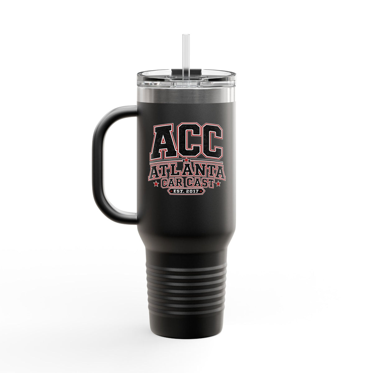 Atlanta Car Cast ACC Logo 40oz Insulated Travel Mug – Stainless Steel, BPA-Free, White