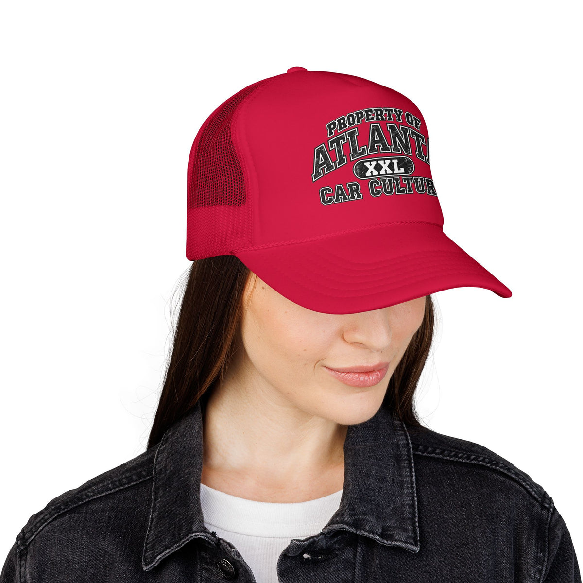 Atlanta Car Culture Trucker Hat — "Property of Atlanta XXL" Foam Mesh Cap