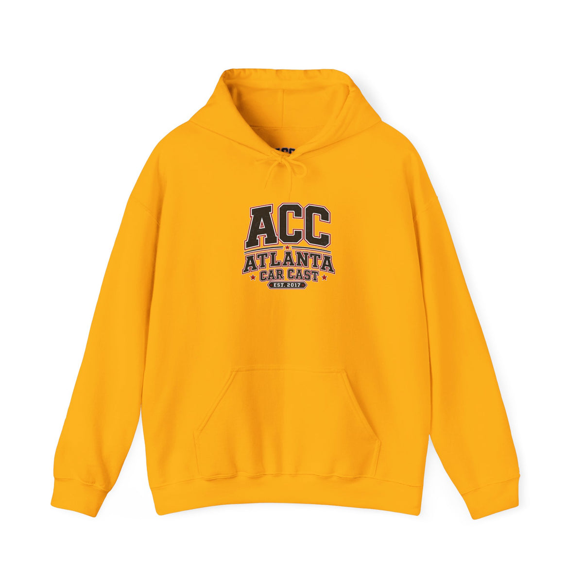 Atlanta Car Cast ACC Logo Unisex Hoodie – 50/50 Cotton-Poly College Style Sweatshirt, White