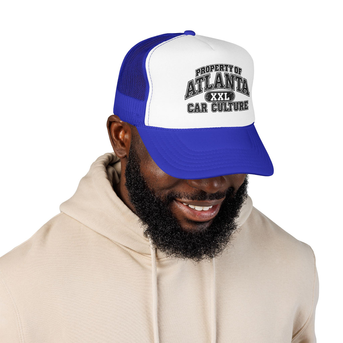 Atlanta Car Culture Trucker Hat — "Property of Atlanta XXL" Foam Mesh Cap
