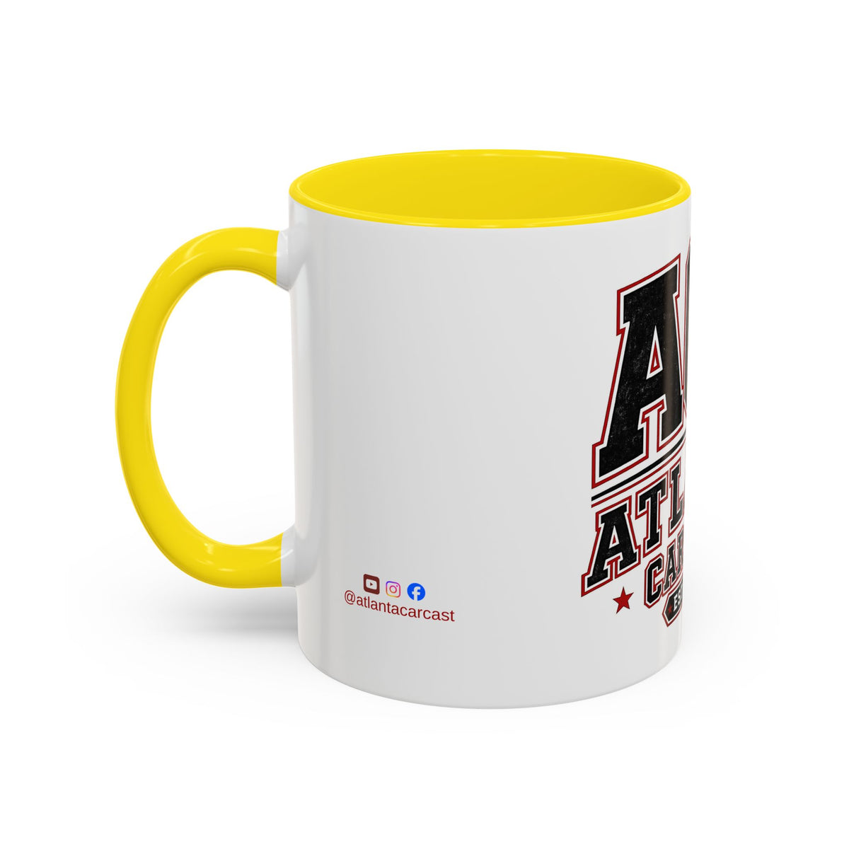 Atlanta Car Cast Accent Coffee Mug – Two-Tone Ceramic, 11oz & 15oz, Multiple Colors