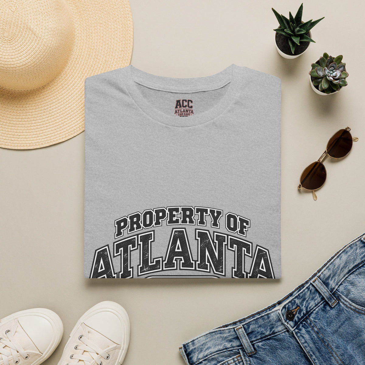 Property of Atlanta Car Culture T-Shirt — Retro Collegiate City Tee