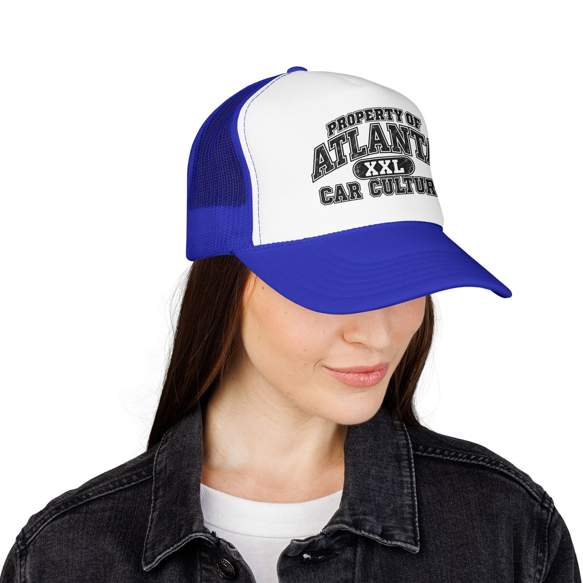 Atlanta Car Culture Trucker Hat — "Property of Atlanta XXL" Foam Mesh Cap
