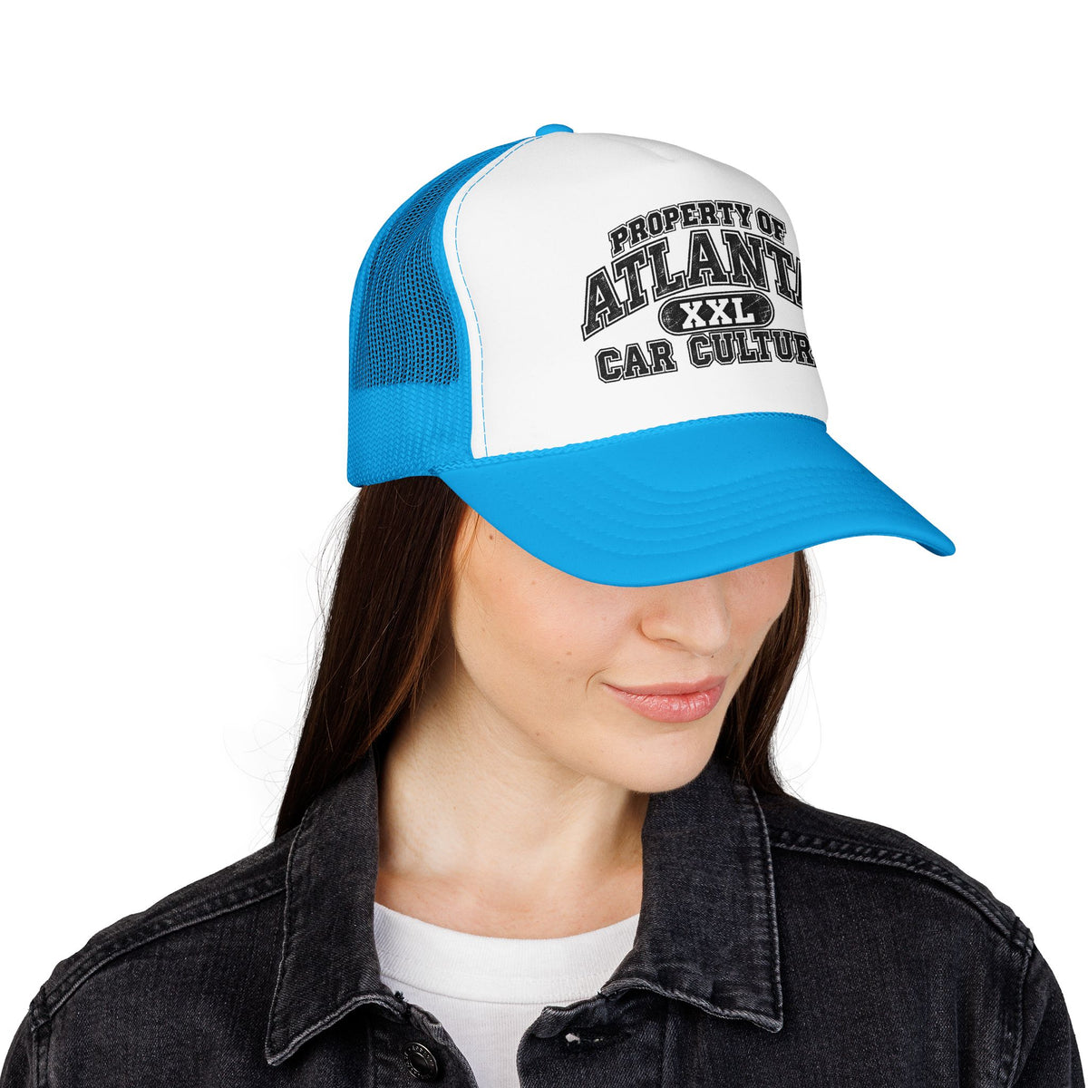 Atlanta Car Culture Trucker Hat — "Property of Atlanta XXL" Foam Mesh Cap