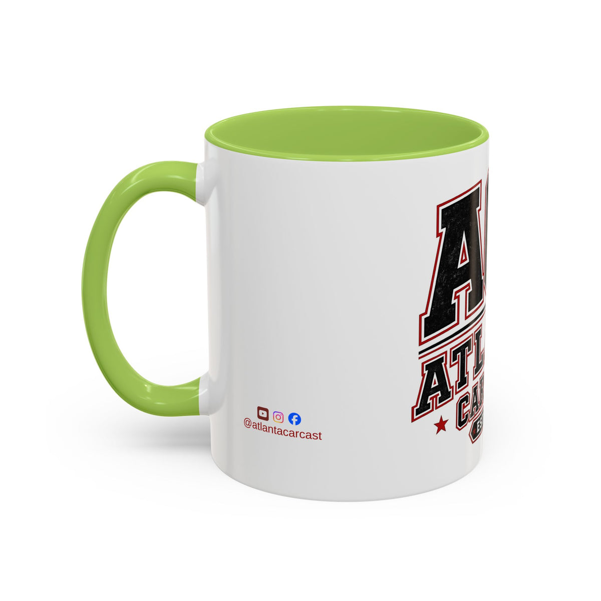 Atlanta Car Cast Accent Coffee Mug – Two-Tone Ceramic, 11oz & 15oz, Multiple Colors