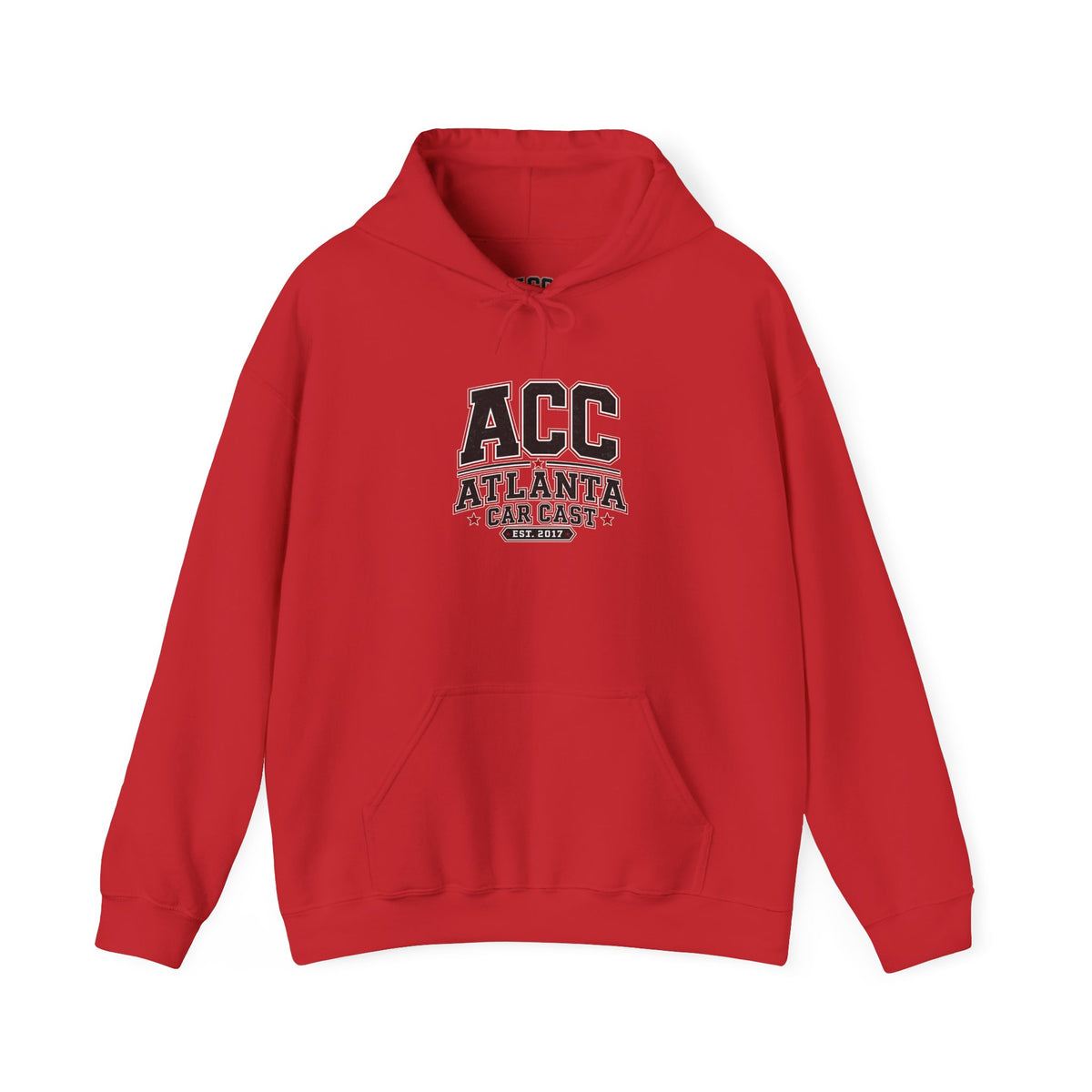 Atlanta Car Cast ACC Logo Unisex Hoodie – 50/50 Cotton-Poly College Style Sweatshirt, White