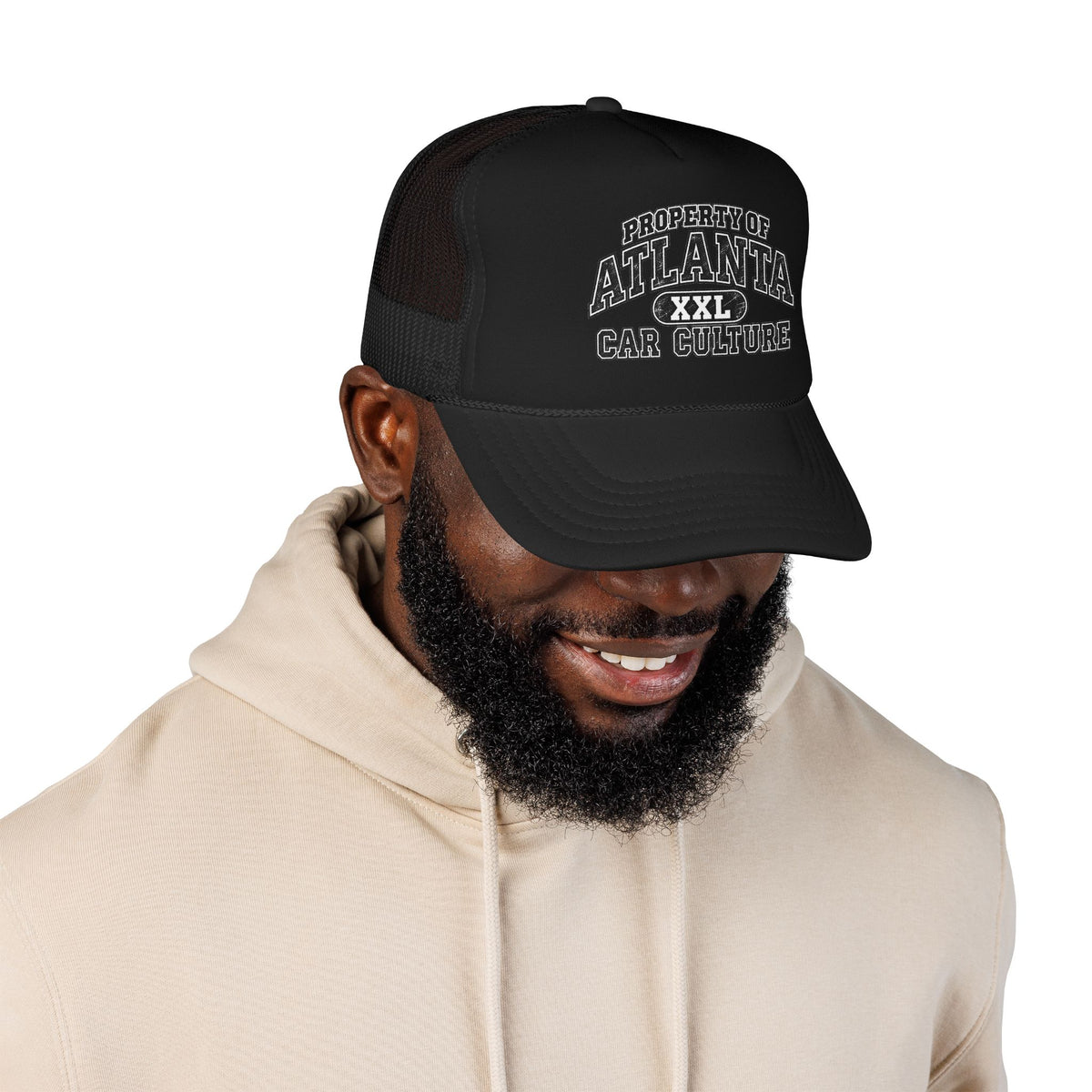 Atlanta Car Culture Trucker Hat — "Property of Atlanta XXL" Foam Mesh Cap